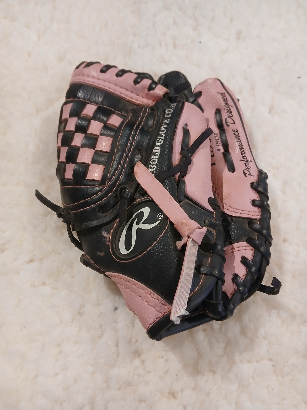 Rawlings Kids Pink and Black Baseball Glove